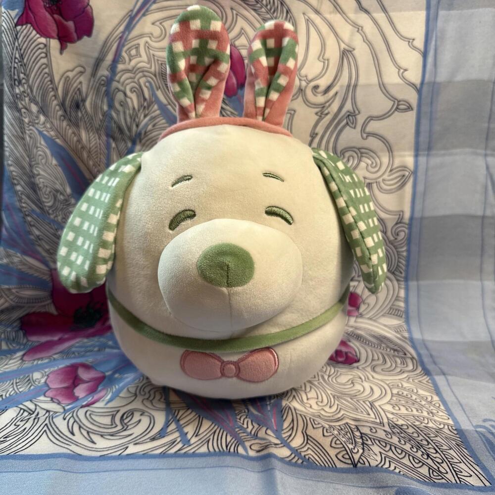Peanuts Snoopy 10″ Squishmallow Plush with Bunny Ears – Easter Beagle Spring Toy